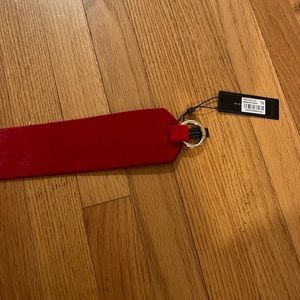 BCBG Red Fur Belt Size Large